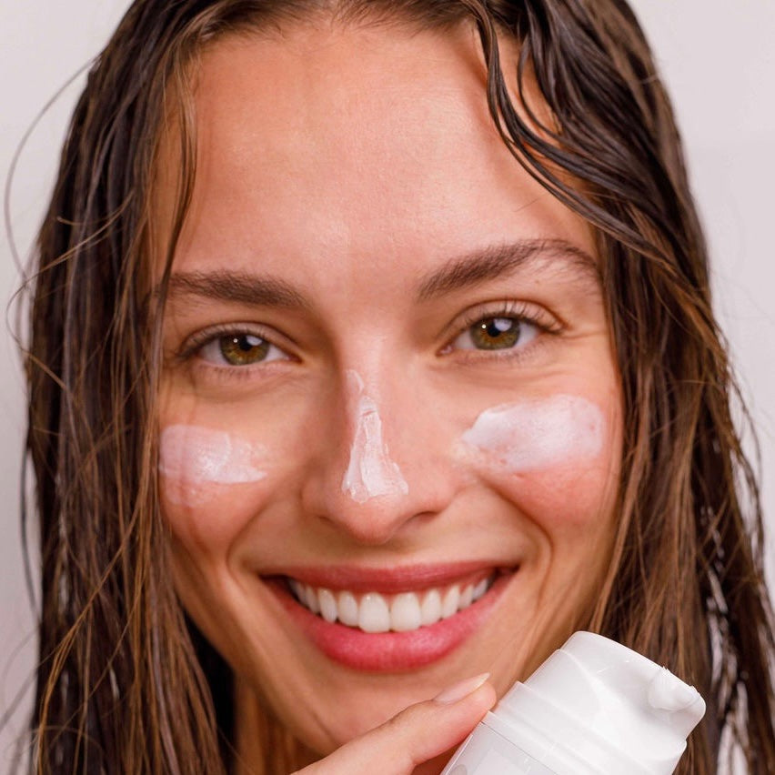 Brightening Cream texture swatch showing smooth, non-greasy finish